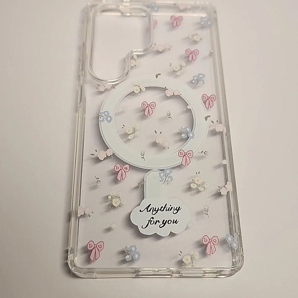 Brand new Samsung S25 Ultra Pink Bow/ Flower Silicone Phone case